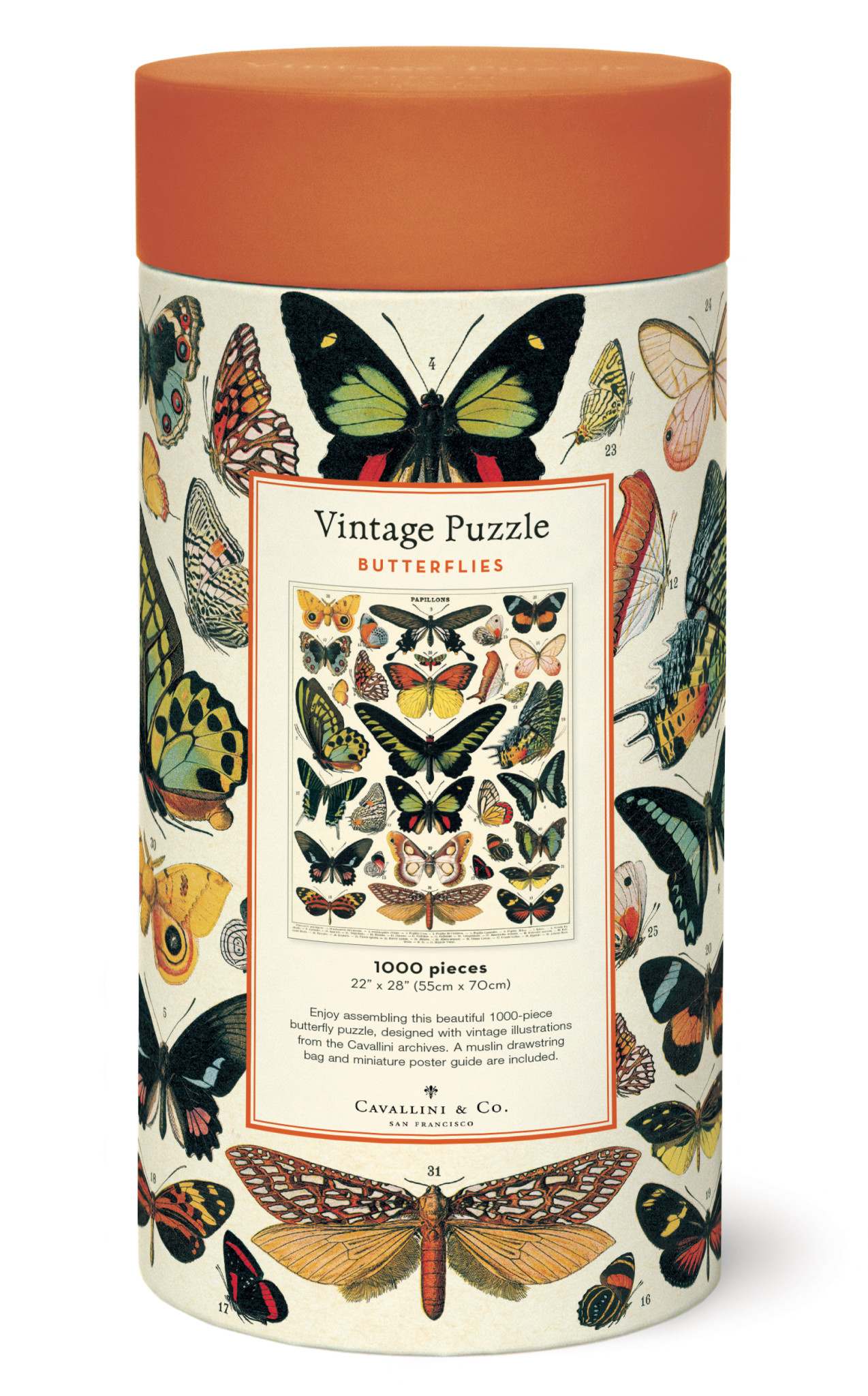 CAVALLINI & Co. Puzzle 1000 Pièces Papillons 55x70cm
