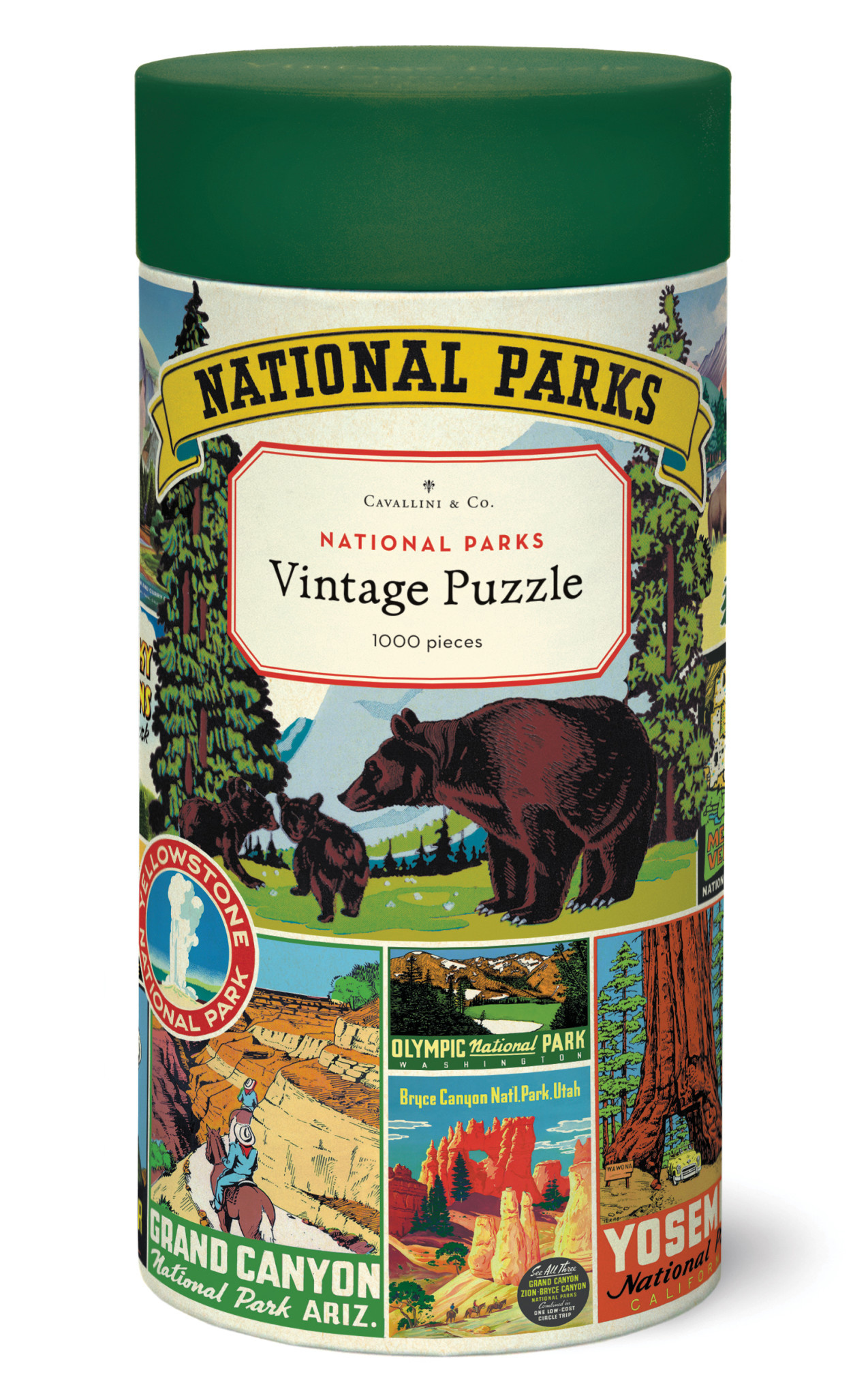 CAVALLINI & Co. Puzzle 1000 Pièces Parcs Nationaux Usa 55x70cm