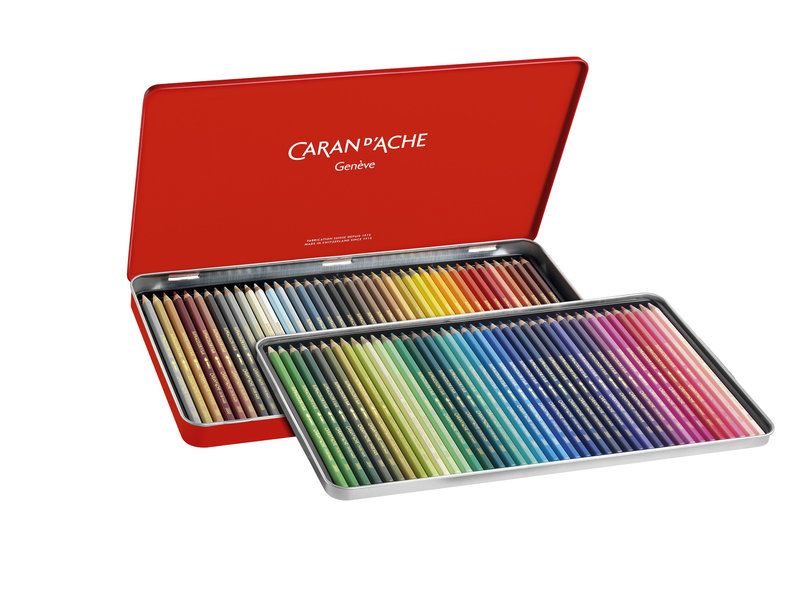 CARAN D'ACHE SUPRACOLOR® Soft Aquarelle Boîte métal de 80 crayons de couleurs