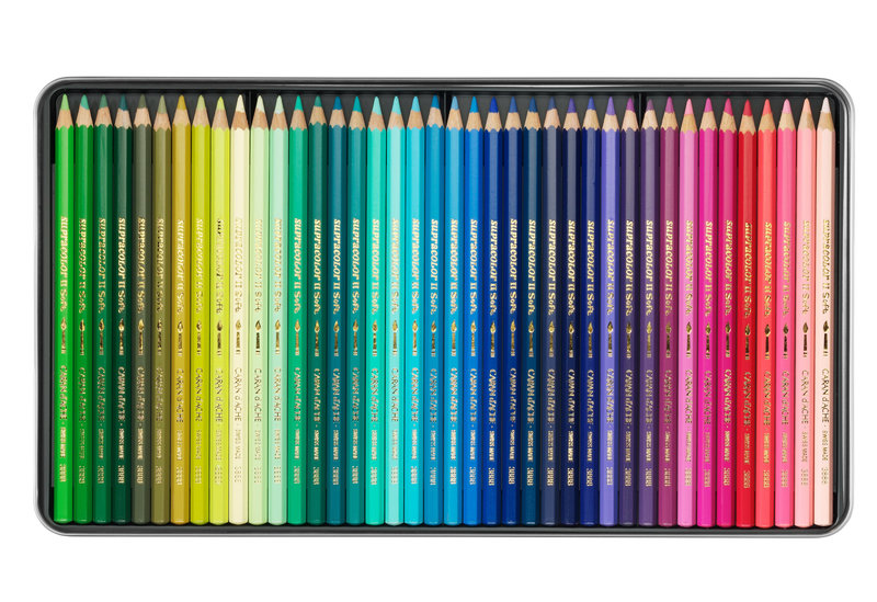 CARAN D'ACHE SUPRACOLOR® Soft Aquarelle Boîte métal de 80 crayons de couleurs