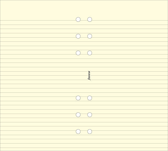 FILOFAX Feuilles de notes Lignee Creme Coton Personal