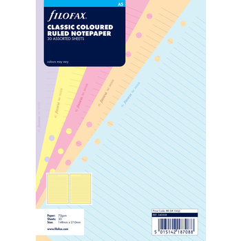 FILOFAX Sheet size: 9.5 x 17 cm  White sheets with 5 x 5 mm grid