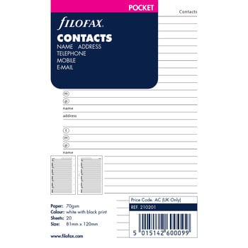 FILOFAX Pocket Recharge address book/phone