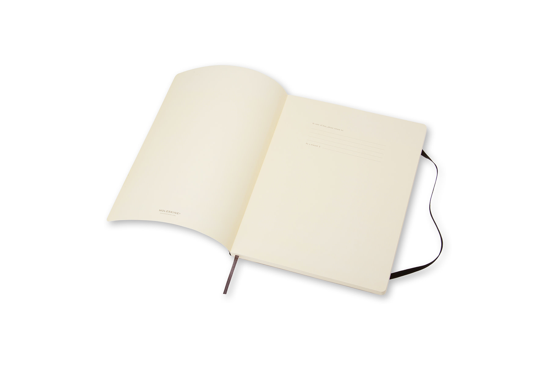 MOLESKINE Carnet Classique Très Grand Format À Pages Blanches Noir Couverture Souple