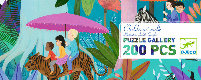 DJECO Puzzles Gallery Children'S Walk - 200 Pcs