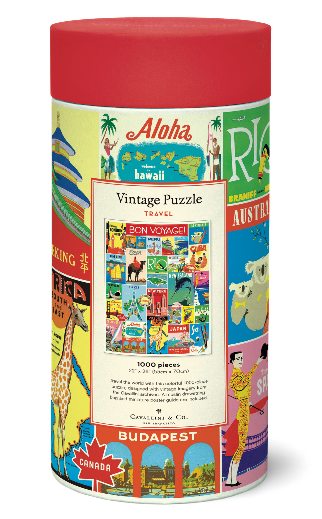 CAVALLINI & Co. Puzzle 1000 Pièces Voyages 55x70cm