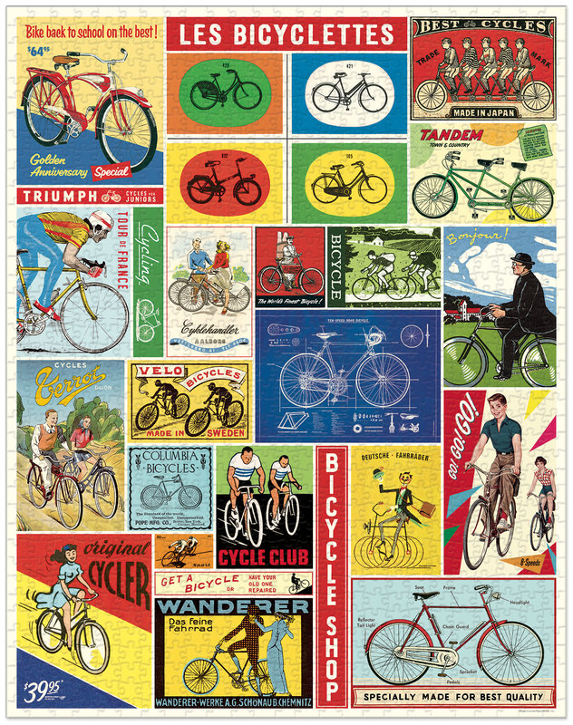 CAVALLINI & Co. Puzzle 1000 Pièces Bicycles 55x70cm