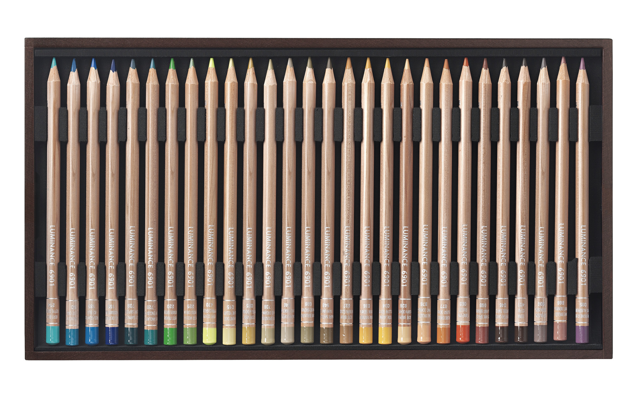 CARAN D'ACHE Luminance 6901® Coffret Bois de 76 crayons de couleurs + 2 full blender