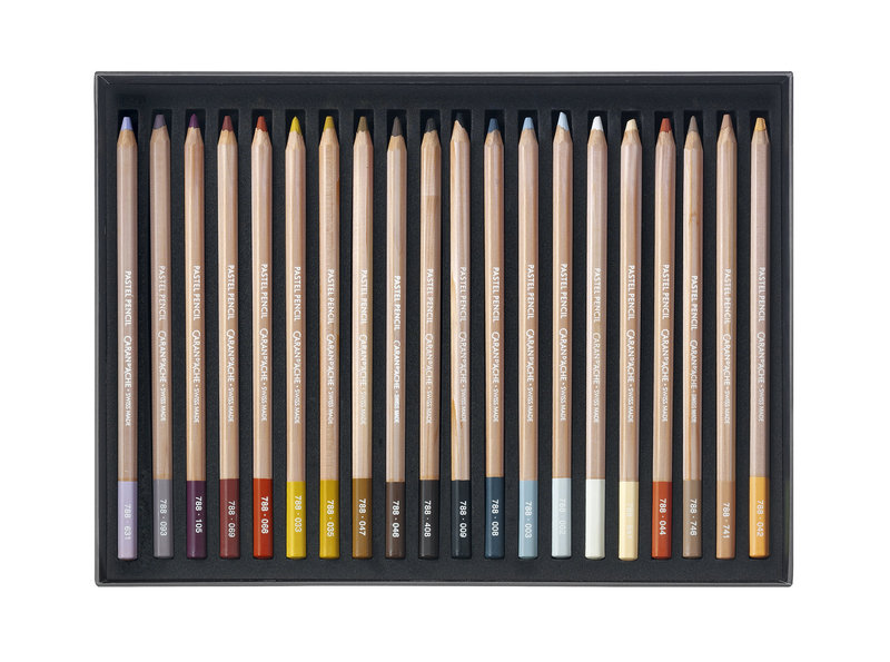 CARAN D'ACHE Boîte carton de 40 crayons Pastel couleurs assorties