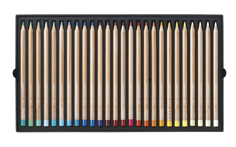 CARAN D'ACHE Luminance 6901® Boîte carton de 76 crayons de couleurs + 2 full blender