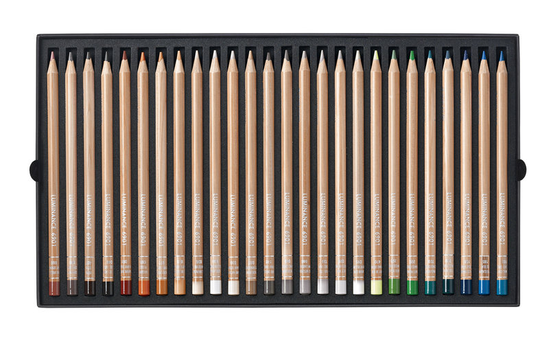 CARAN D'ACHE Luminance 6901® Boîte carton de 76 crayons de couleurs + 2 full blender