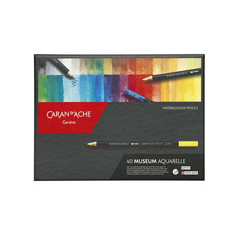 CARAN D'ACHE Museum Aquarelle Boîte carton de 40 crayons de couleurs