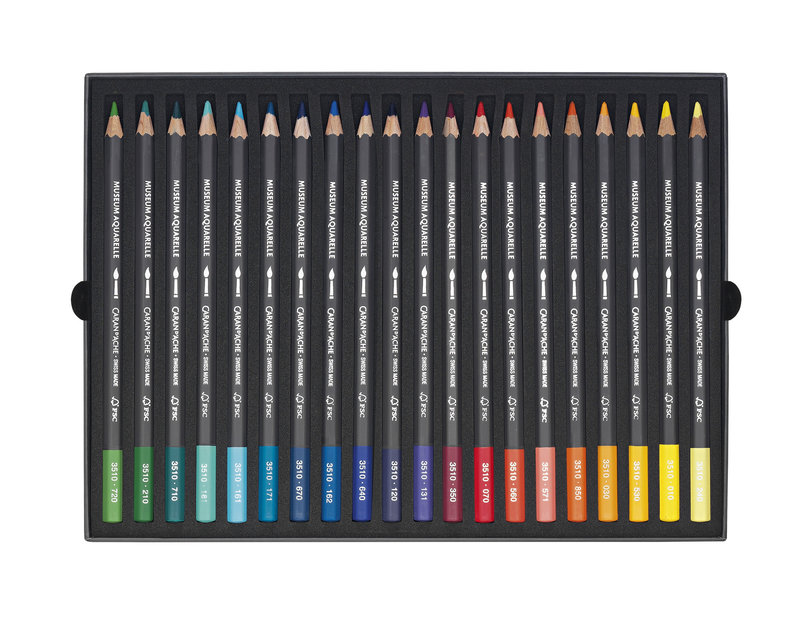 CARAN D'ACHE Museum Aquarelle Boîte carton de 40 crayons de couleurs