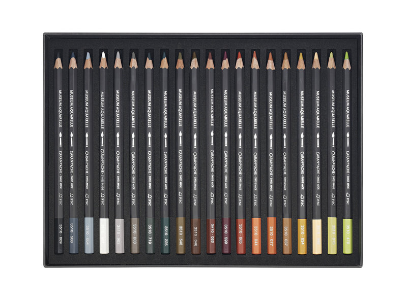 CARAN D'ACHE Museum Aquarelle Boîte carton de 40 crayons de couleurs