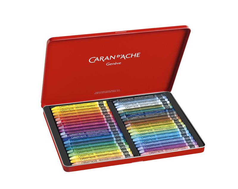 CARAN D'ACHE Pastels NEOCOLOR® II Boîte métal de 40 couleurs assorties