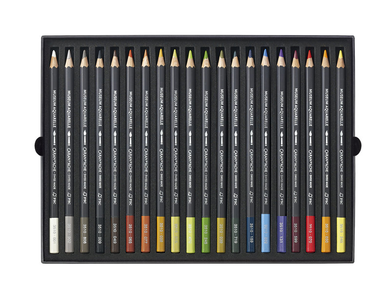 CARAN D'ACHE Museum Aquarelle Boîte carton de 20 crayons de couleurs Paysage