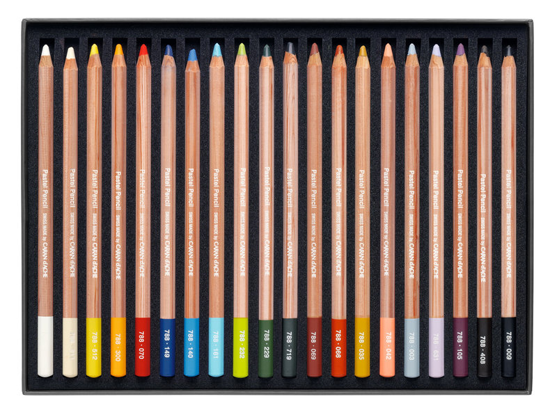 CARAN D'ACHE Boîte carton de 20 crayons Pastel couleurs assorties