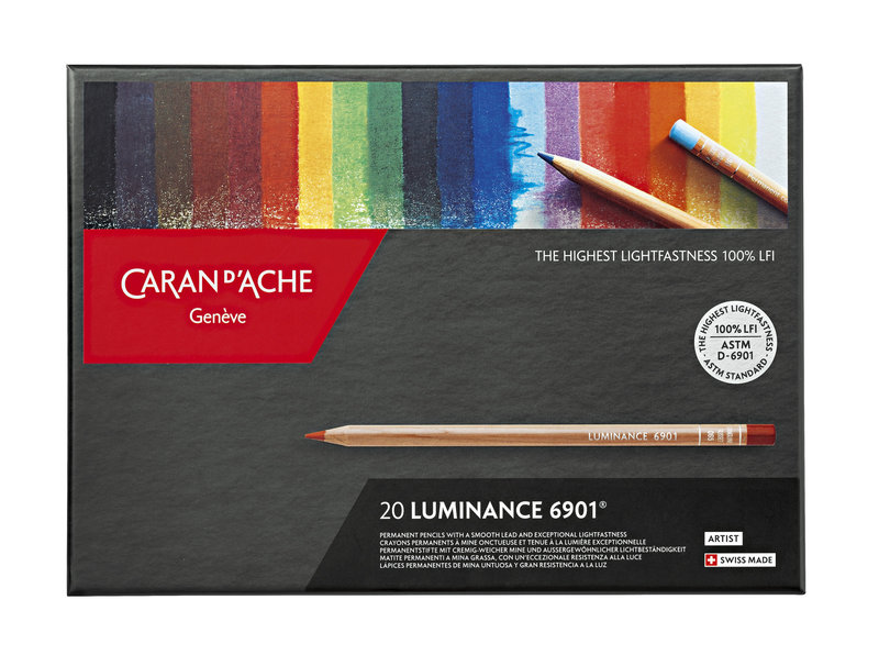 CARAN D'ACHE Luminance 6901® Boîte carton de 20 crayons de couleurs