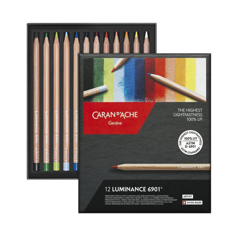 CARAN D'ACHE Luminance 6901® Carton of 12 colored pencils