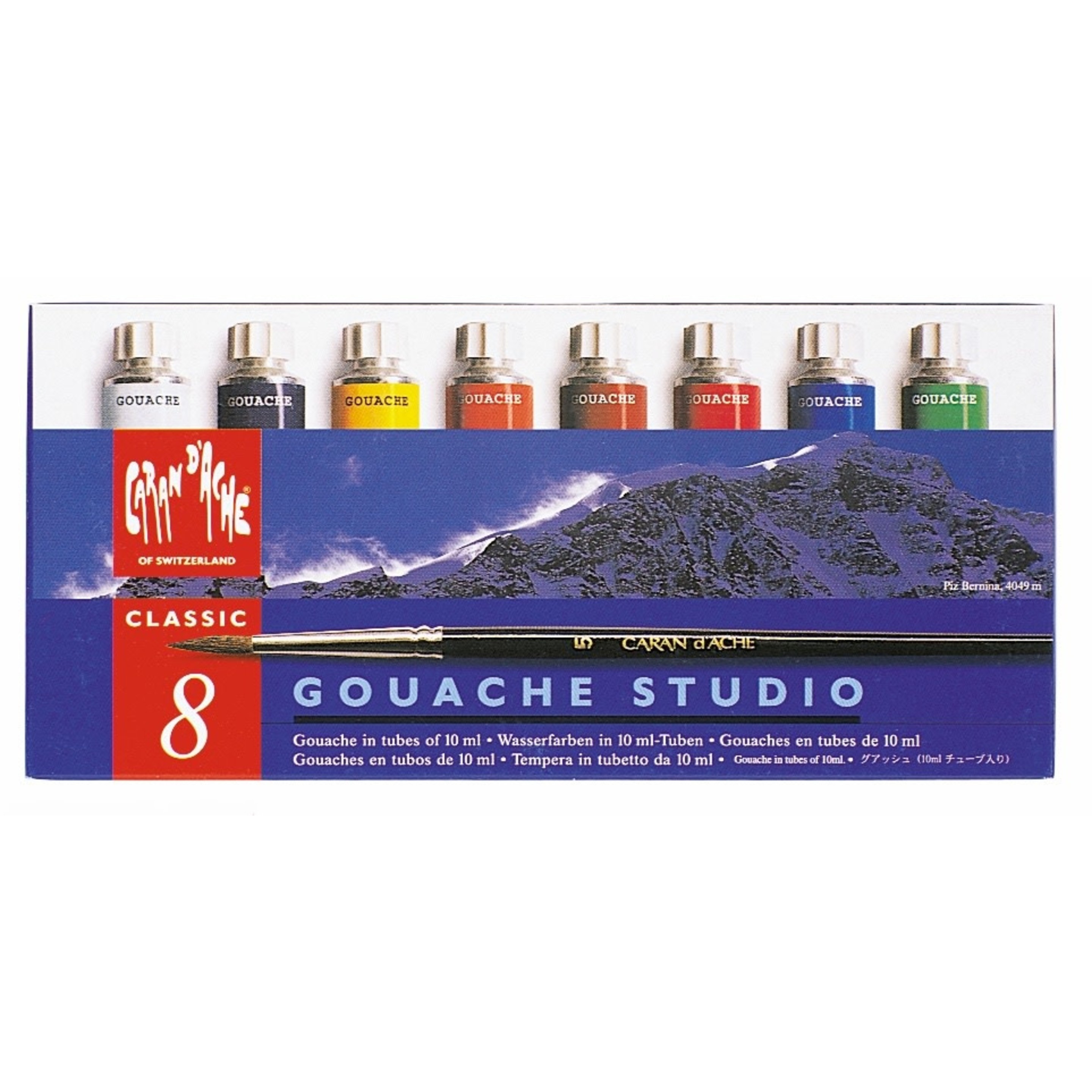 Gouache Métallique GIOTTO - Boîte 8 Pastilles + Pinceau - Couleurs Métalliques