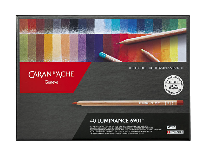 CARAN D'ACHE Luminance 6901® Boîte carton de 40 crayons de couleurs