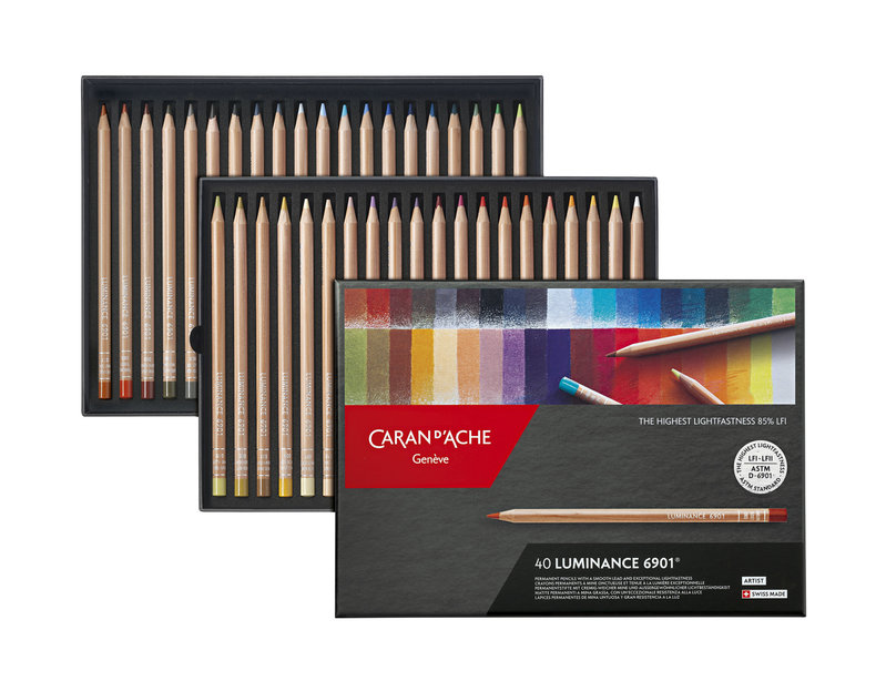 CARAN D'ACHE Luminance 6901® Boîte carton de 40 crayons de couleurs