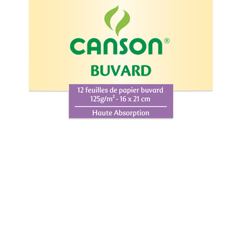 CANSON Poch 12Fl  Buvard 16x21cm 125G  Blanc