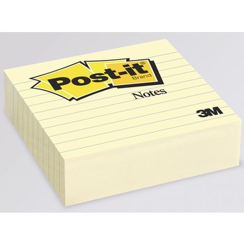 POST-IT Notes Post-it® Grands Formats Jaune lignées, 100 x 100 mm, 300 f.