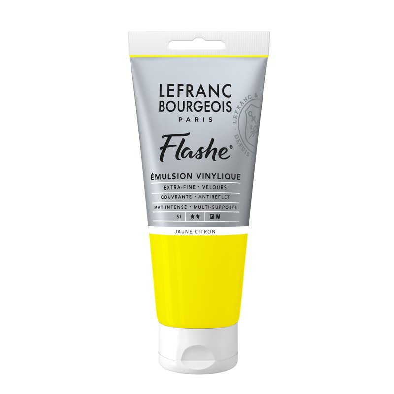 LEFRANC BOURGEOIS Flashe acrylique 80ml tube Jaune citron