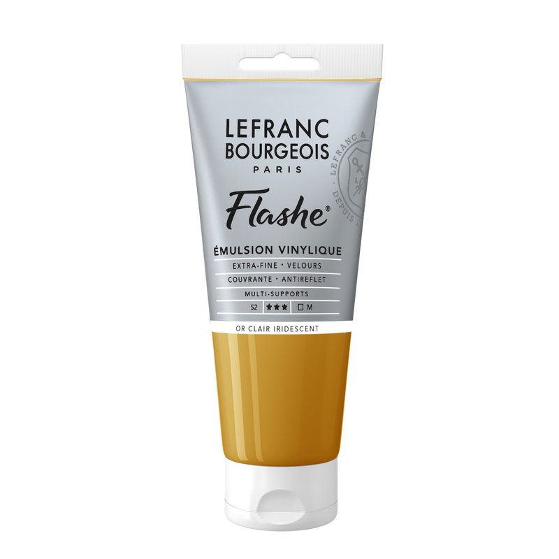 LEFRANC BOURGEOIS Flashe acrylique 80ml tube Or clair iridescent