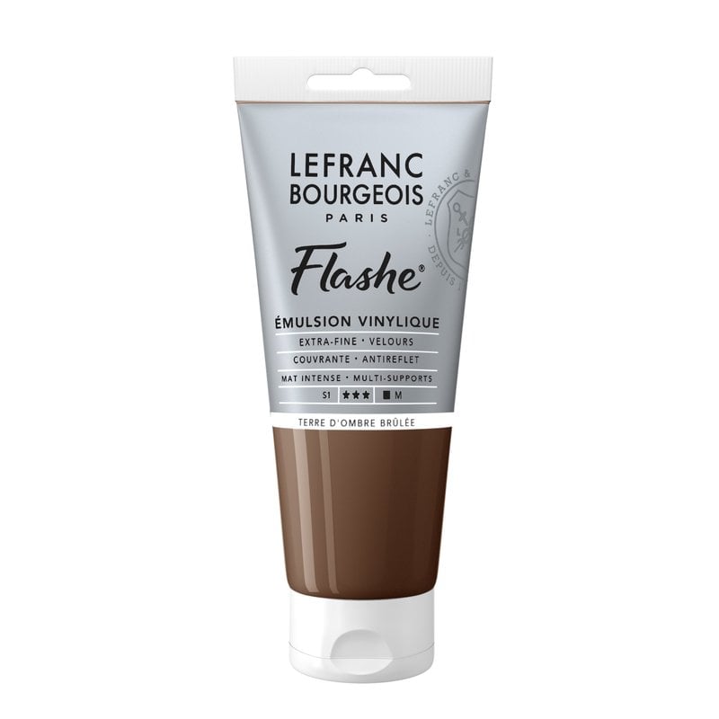 LEFRANC BOURGEOIS Flashe Acrylic 80Ml Tube Burnt Earth