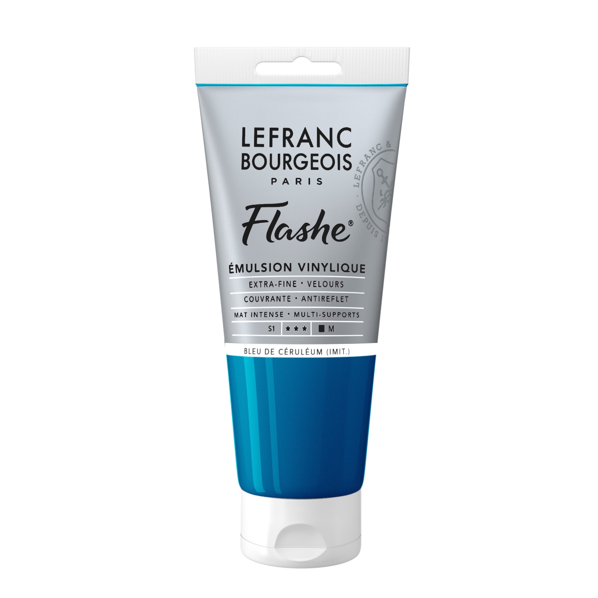 LEFRANC BOURGEOIS Flashe acrylique 80ml tube Bleu de ceruleum imitation