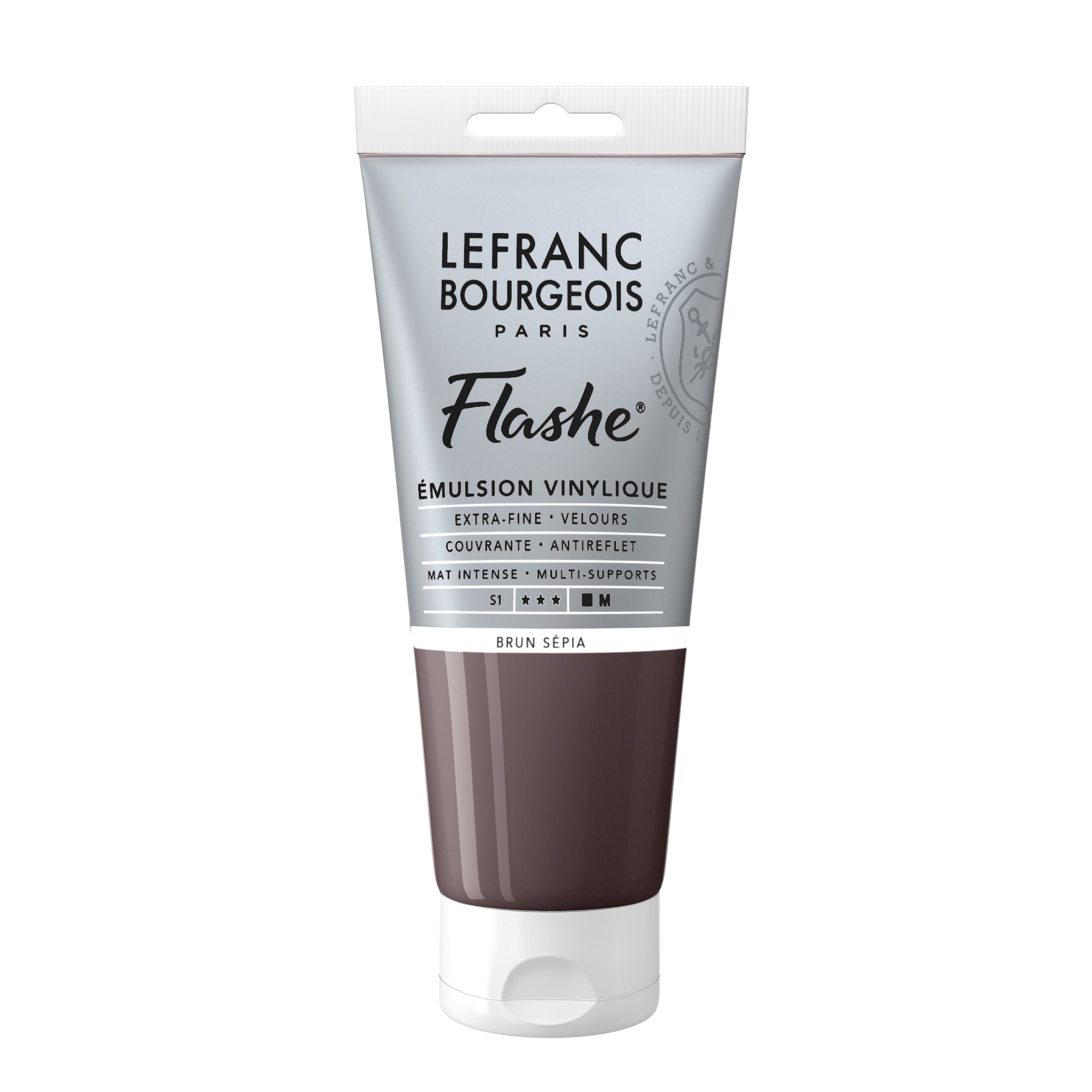 LEFRANC BOURGEOIS Flashe acrylique 80ml tube Brun sépia