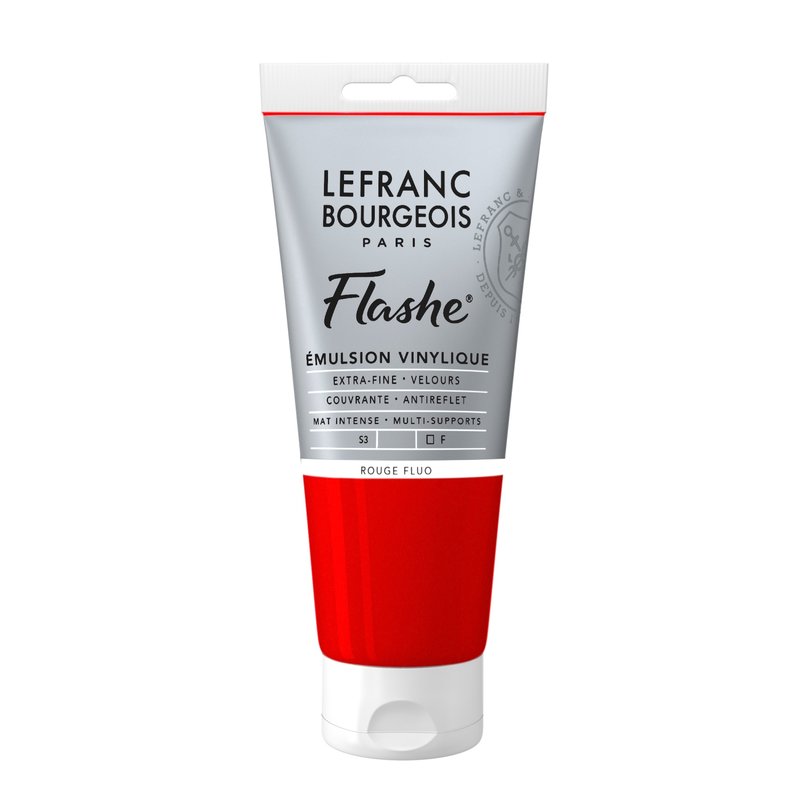 LEFRANC BOURGEOIS Flashe acrylique 80ml tube Rouge fluo
