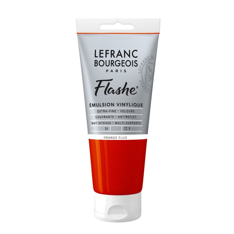 LEFRANC BOURGEOIS Flashe acrylique 80ml tube Orange fluo