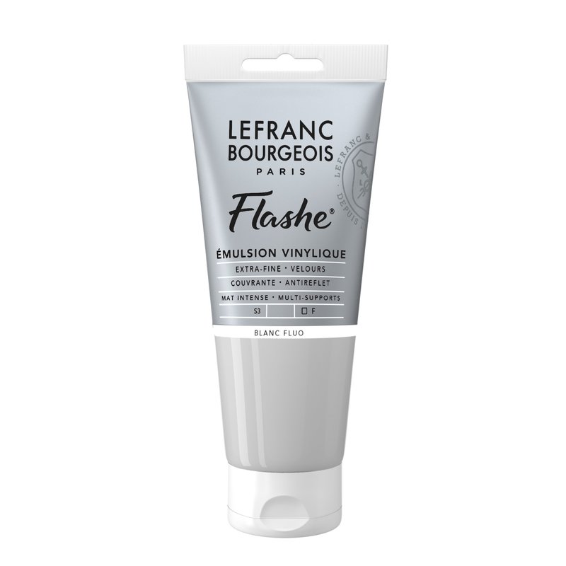 LEFRANC BOURGEOIS Flashe acrylique 80ml tube Blanc fluo