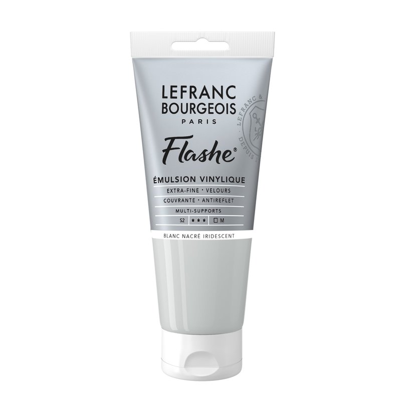 LEFRANC BOURGEOIS Flashe Acrylic 80Ml Tube White Pearl Iridescent