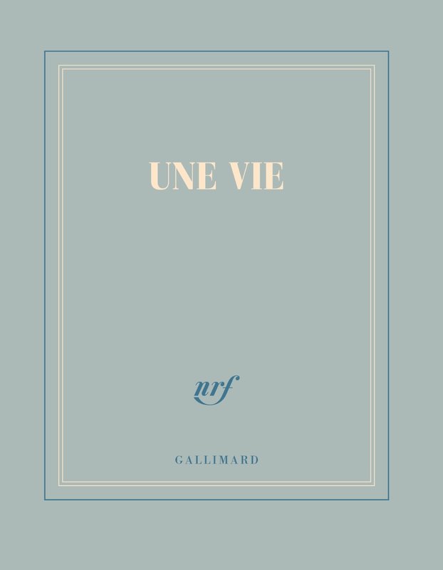 GALLIMARD Carnet Carre Bleu Gris Ligne "Une Vie"