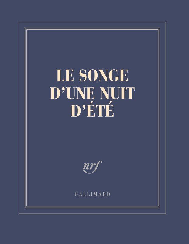 GALLIMARD Carnet Carré Ligné  Bleu Marine "Le Songe D'Une Nuit D'Eté"