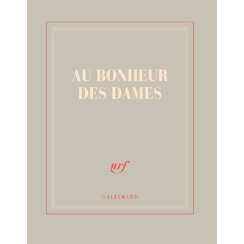 GALLIMARD Carnet Carre Gris Clair Ligne "Au Bonheur Des Dames"