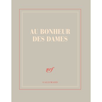 GALLIMARD Carnet Carré Ligné Gris Clair "Au Bonheur Des Dames"