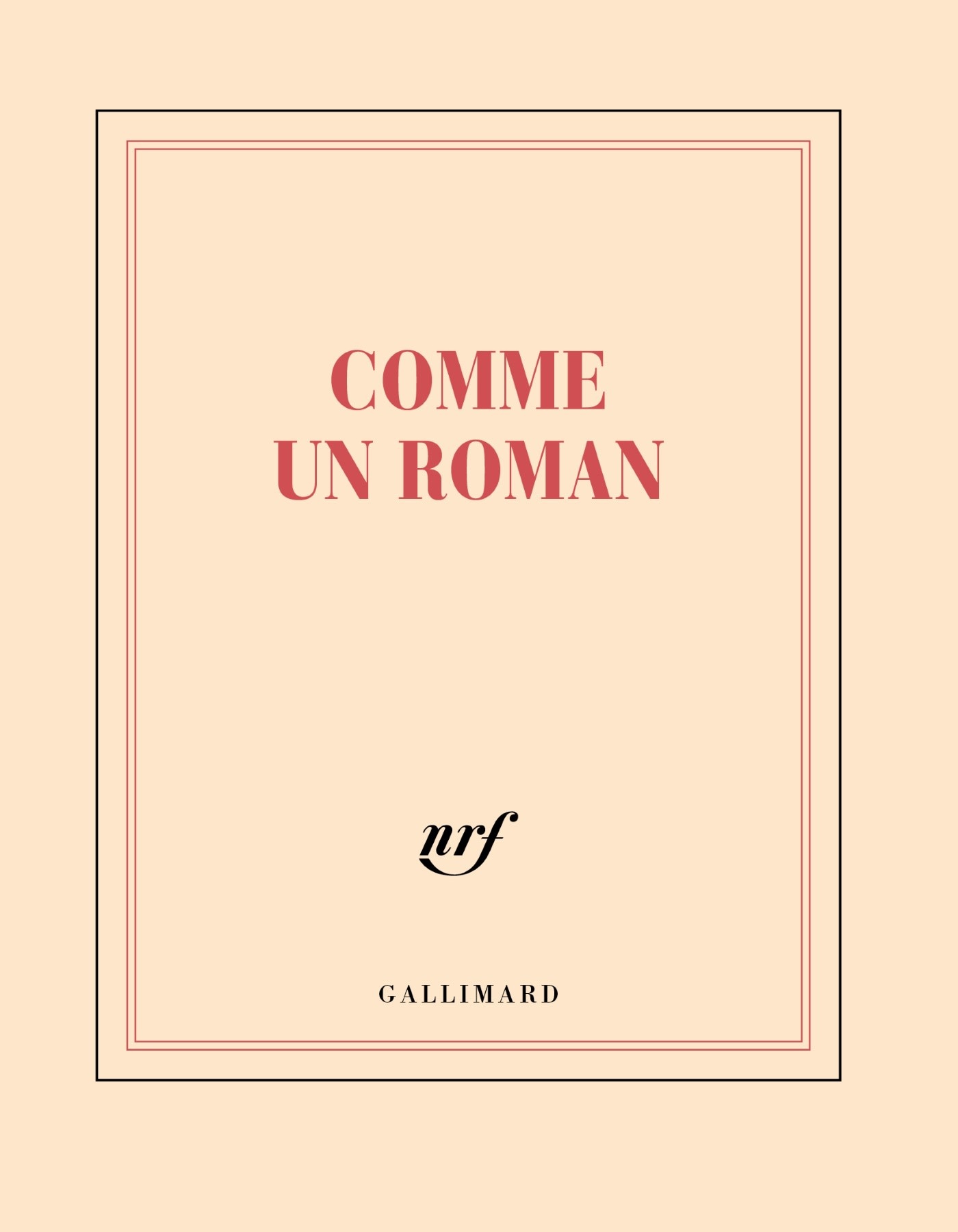 GALLIMARD Carnet carré - Comme un roman