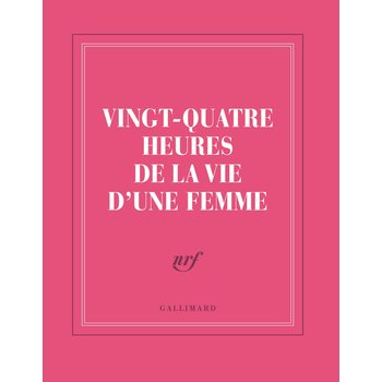 GALLIMARD Carnet Carré Ligné Rose Indien "Vingt-Quatre Heures De La Vie D'Une Femme"