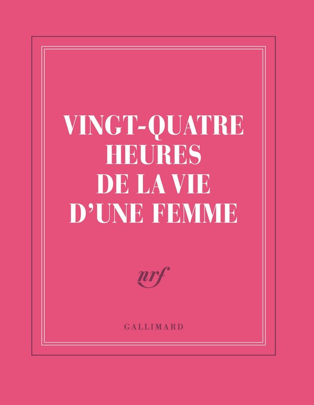 GALLIMARD Carnet Carre Rose Indien Ligne "Vingt-Quatre Heures De La Vie D'Une Femme"