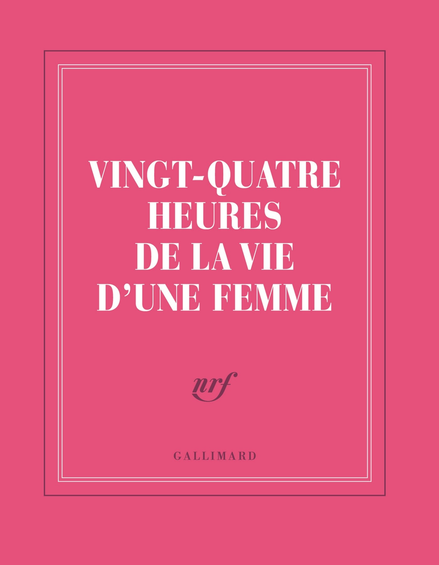GALLIMARD Carnet carré couleur - Vingt-quatre heures de la vie d'une femme