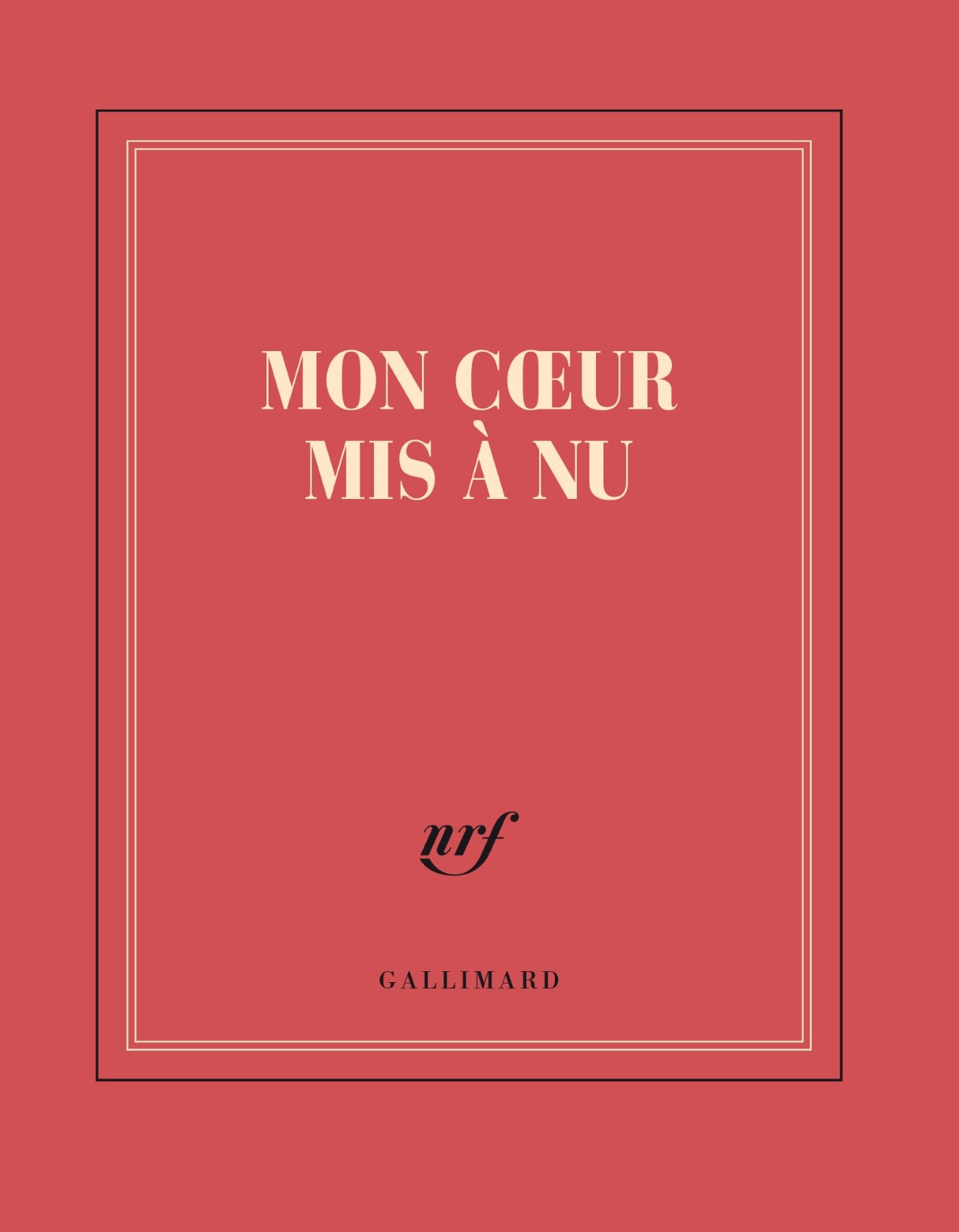 GALLIMARD Carnet carré couleur - Mon cœur mis à nu