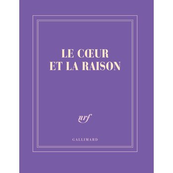 GALLIMARD Carnet Carré Violet Ligné "Le Coeur Et La Raison"