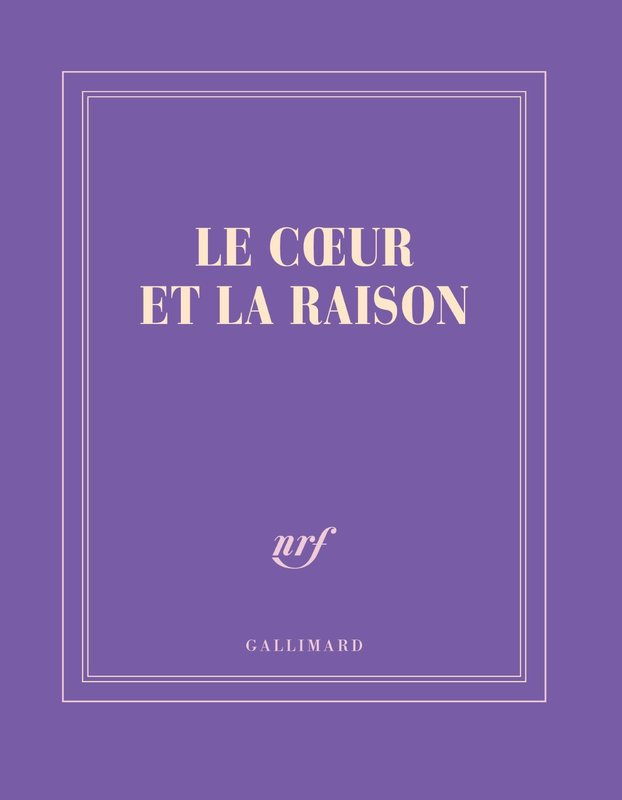 GALLIMARD Carnet Carre Violet Ligne "Le Coeur Et La Raison"