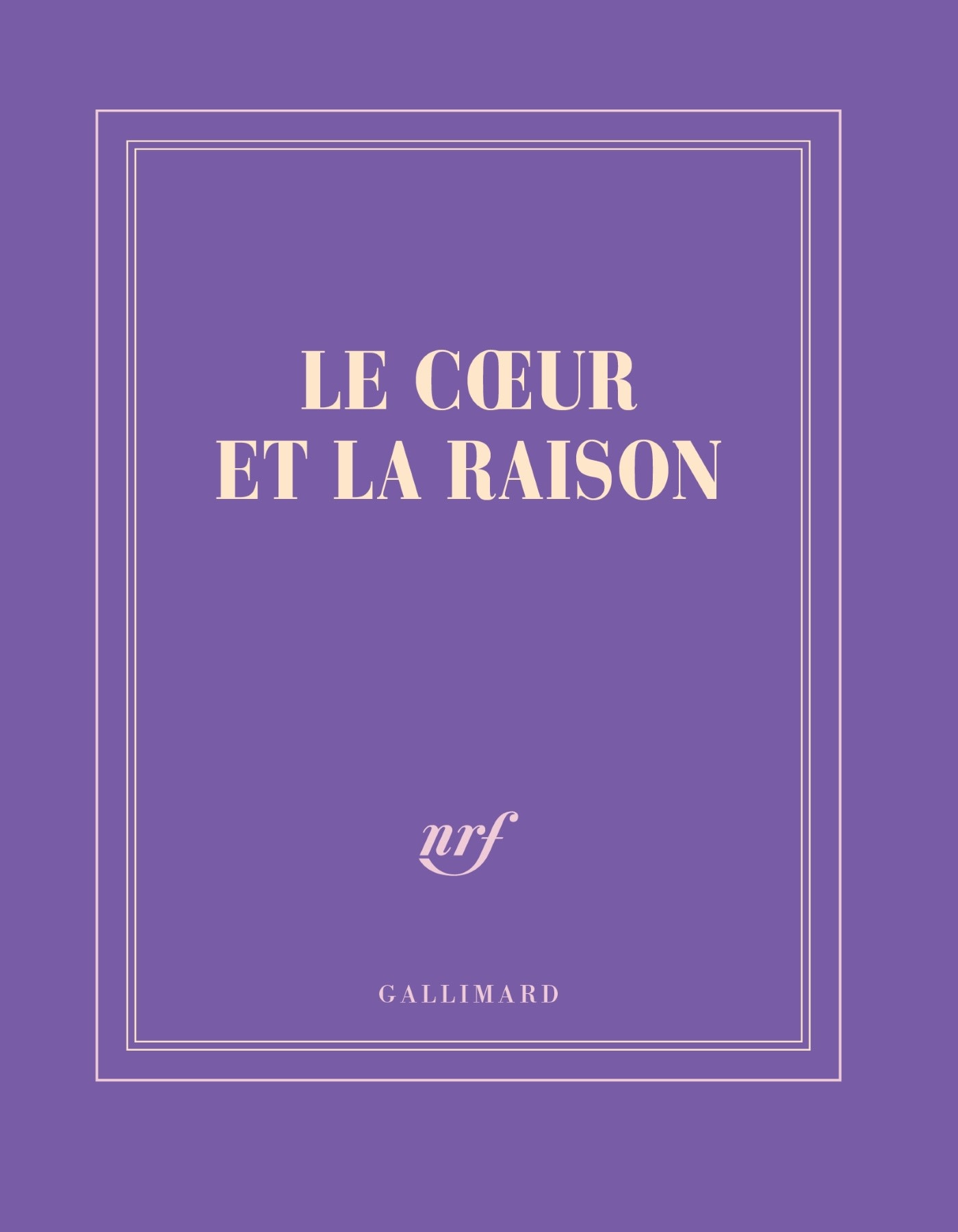 GALLIMARD Carnet carré couleur - Le cœur et la raison