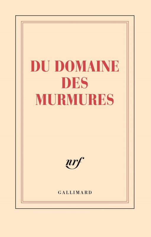 GALLIMARD Carnet Ligne "Du Domaine Des Murmures"